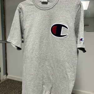Champion Men's T-Shirt in Gray with Logo